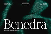 Benedra – Modern Serif Typeface, a Serif Font by Vadovastd (Thumbnail 1 of 7)