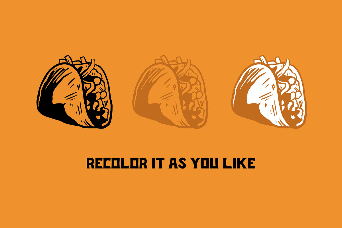 Hand Drawn Fast Food Illustration, a Food Illustration by Pokal Studio (Photo 5 of 6)