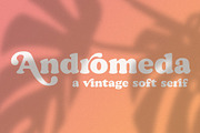 Andromeda // A Vintage Soft Serif, a Serif Font by Megs Lang (Thumbnail 1 of 18)