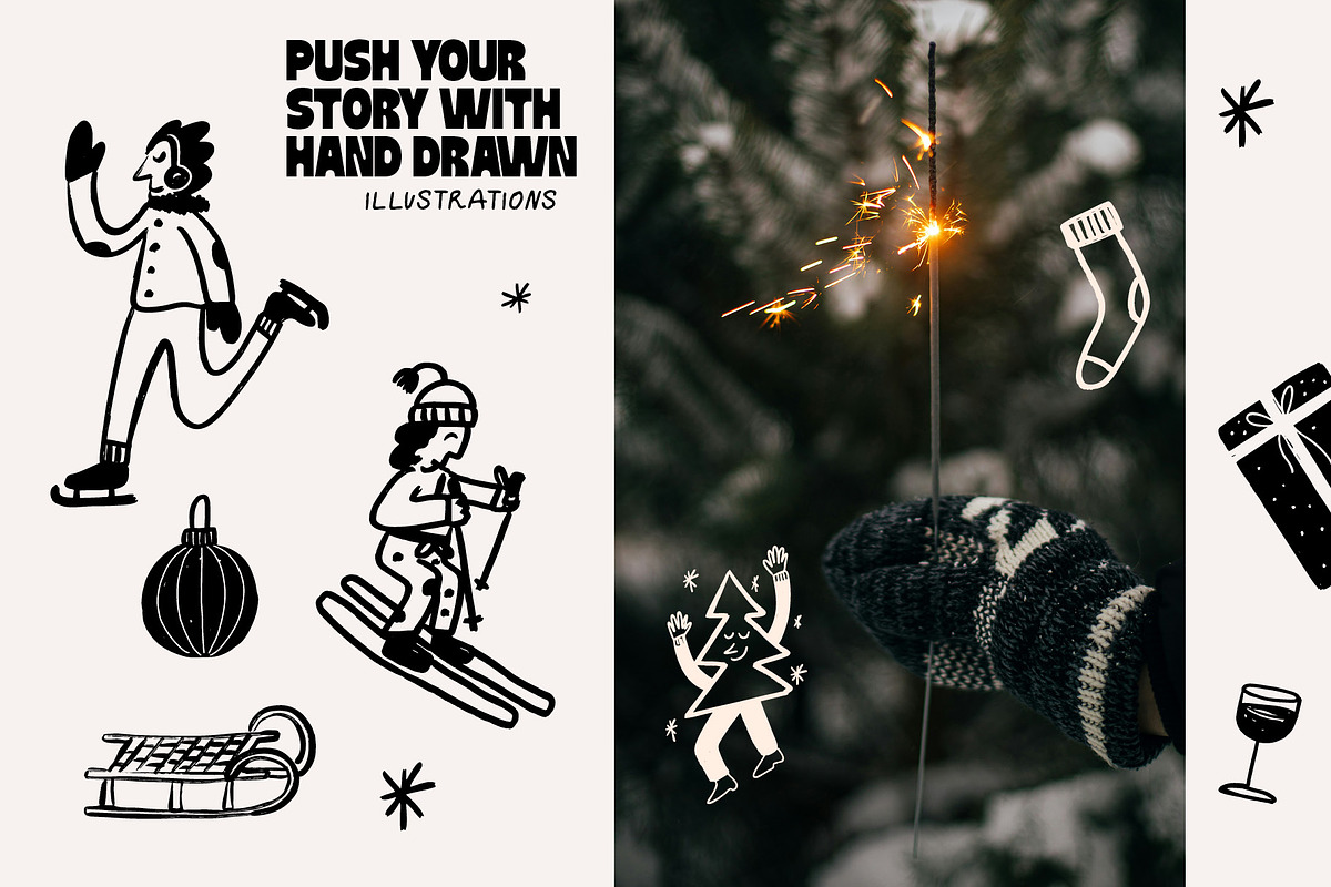 Christmas Vector Illustrations, an Illustration by dicreate (Photo 7 of 12)