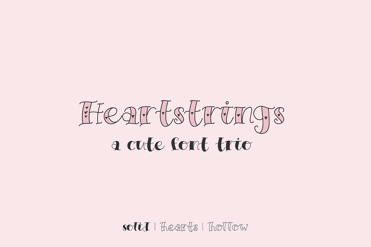 Heartstrings Font Trio, a Handwritten Font by Beck McCormick (Photo 1 of 10)