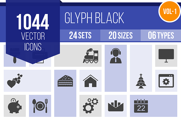 1000+ Glyph Icons (V1) preview 4