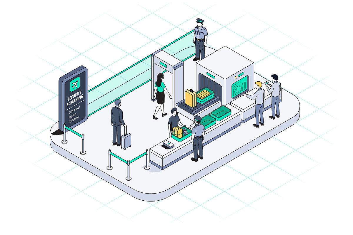 AirportFlow-Isometric Illustration, a Transportation Illustration by Creative Graphics (Photo 8 of 9)