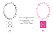 Oval Leaf Botanical Wreath Clip Art, an Illustration by k.becca (Thumbnail 4 of 4)