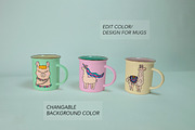 Mugs Mockups. 3 PSD files, a Cups & Container Mockup by Almazova Dolzhenko (Thumbnail 2 of 6)