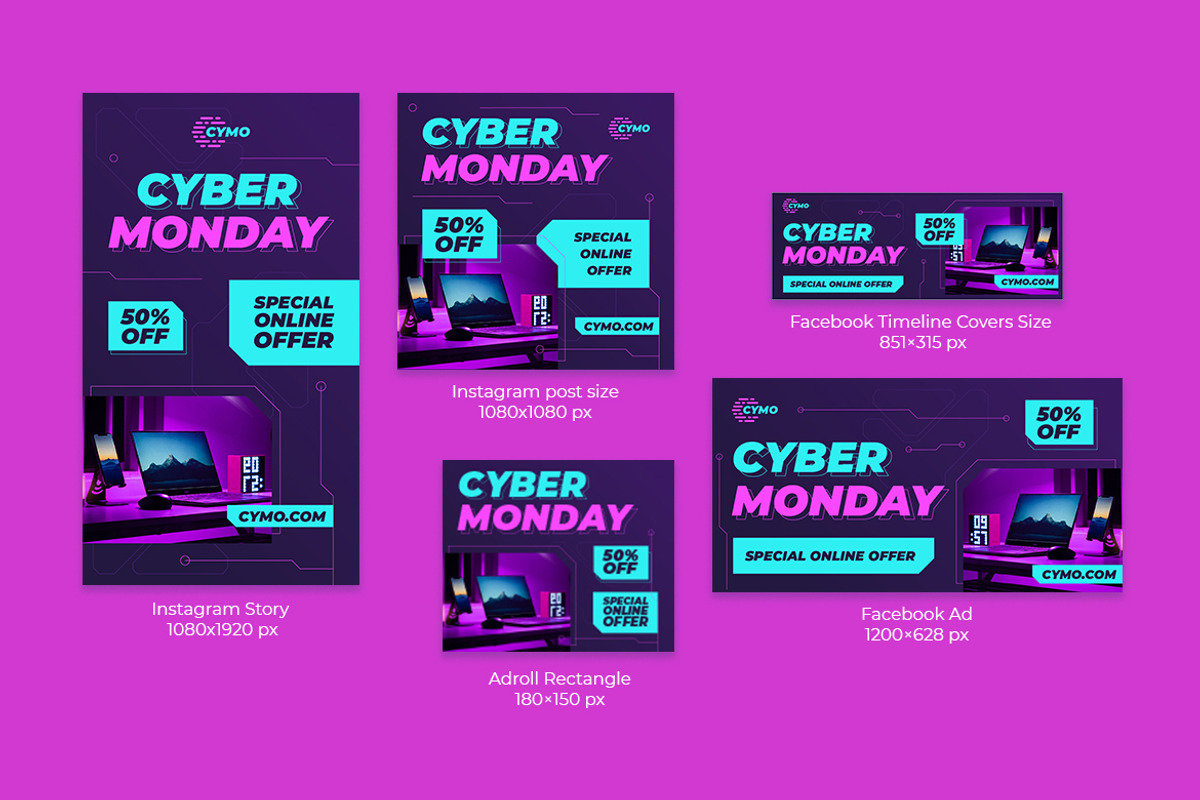 Cyber Monday Google Ads Banner, a Marketing Template by kerismaker (Photo 3 of 4)