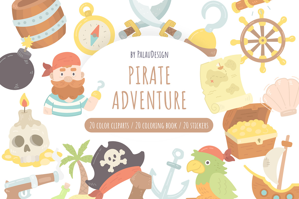 Pirate Adventure Clipart, an Object Illustration by Palau (Photo 1 of 10)