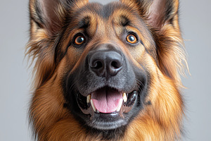 Happy German Shepherd Dog Portrait S, an Animal Photo by Pixeness Studio