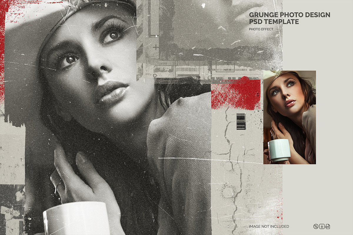 Grunge Photo Design PSD Template, a Layer Style Add-On by iHemalaya (Photo 3 of 3)