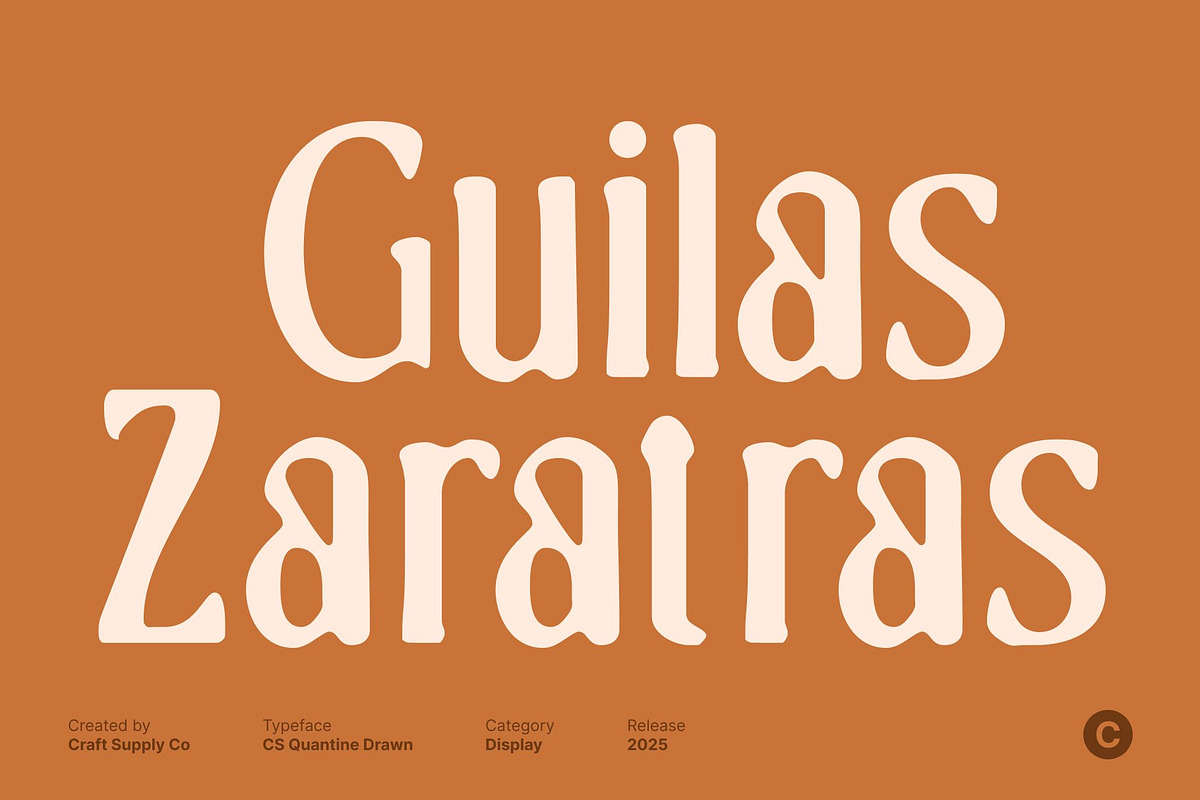 CS Quantine Drawn, a Serif Font by Craft Supply Co. (Photo 4 of 8)