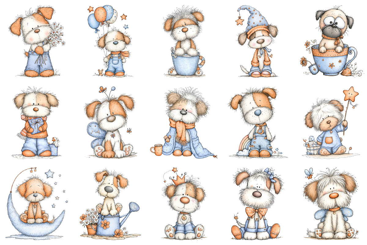 Whimsical Cute Dog Sublimation, an Illustration by Pixels.Craft (Photo 5 of 6)