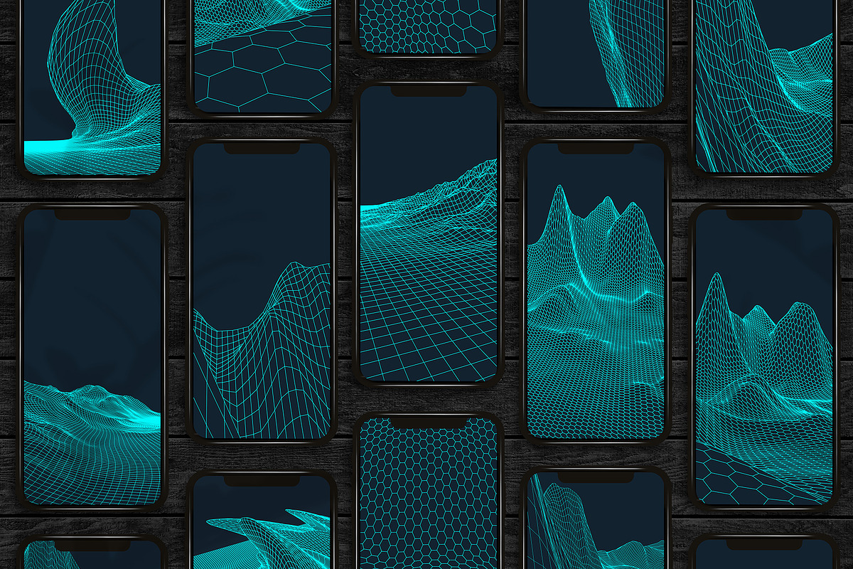 3D Tech & Wireframe Backgrounds, a Technology Illustration by RDShop (Photo 2 of 17)
