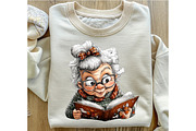 Whimsical Christmas Grandma Clipart, an Illustration by OK Design (Thumbnail 4 of 6)