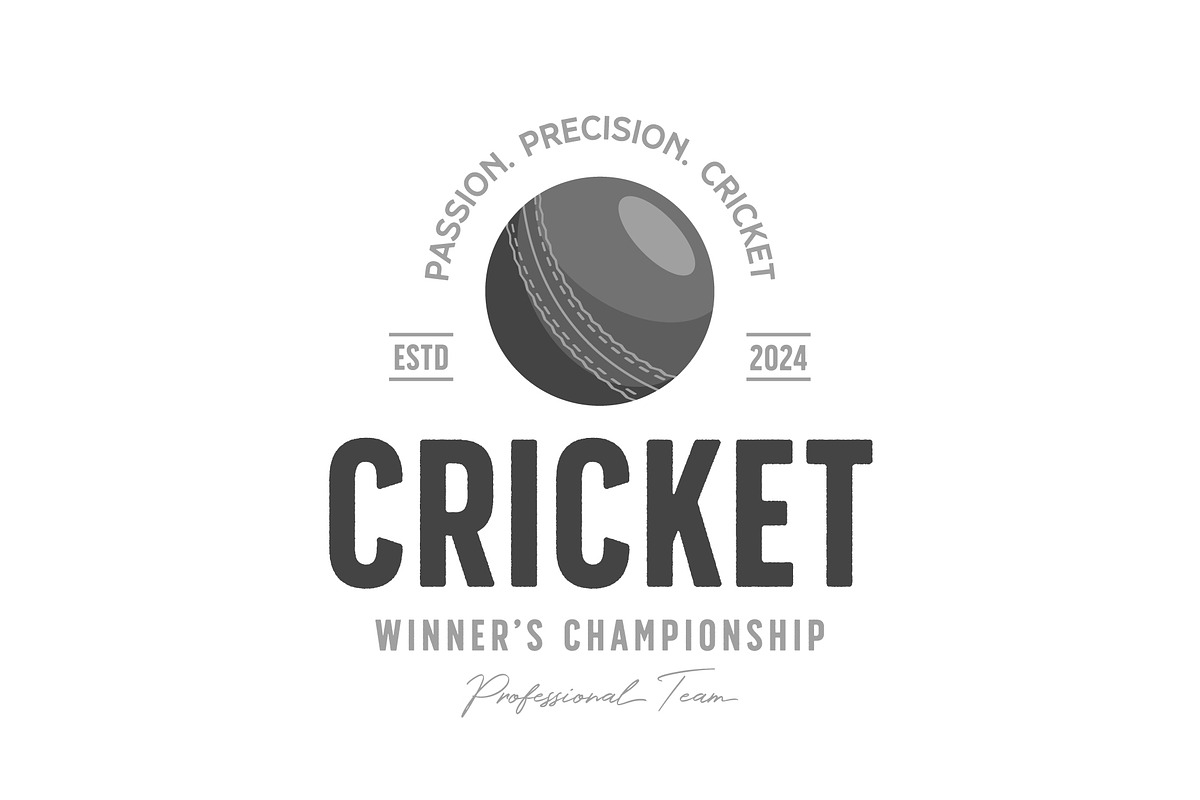 cricket ball badge emblem logo icon, a Branding & Logo Template by Pyruos ID