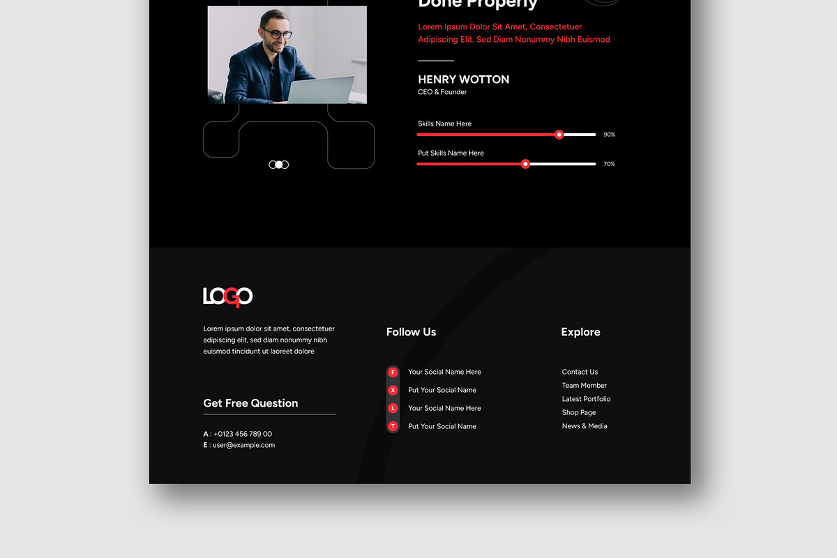 Business Landing Page Layout, a Landing Page Template by MightyDesign (Photo 6 of 9)