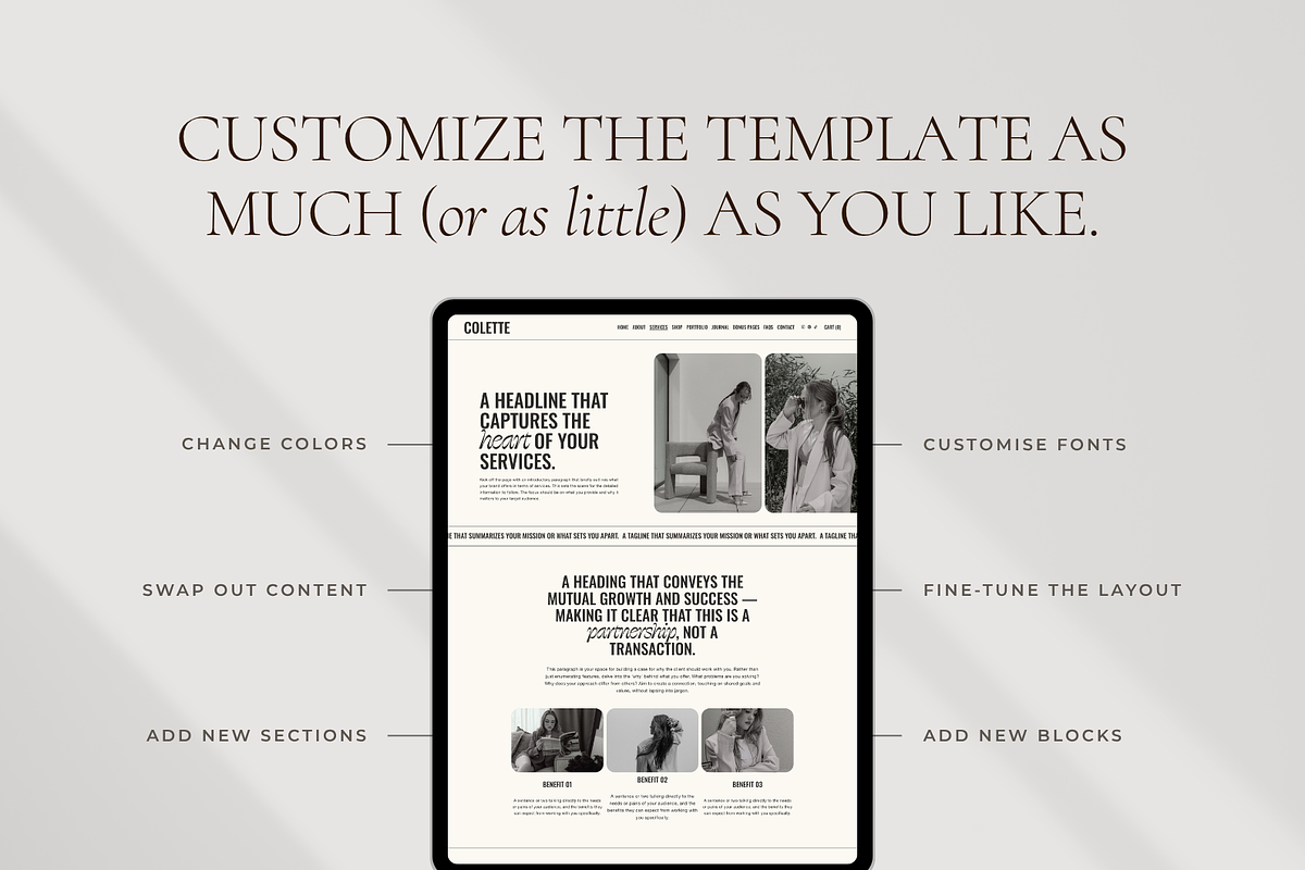Squarespace Website Template Colette, a Squarespace Template by Candor Templates (Photo 18 of 20)