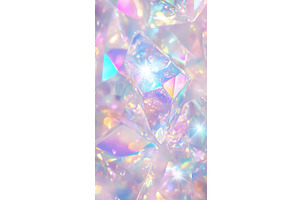 Shimmering crystals reflecting light, an Illustration by tilialucida