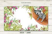 Koala & eucalyptus set illustration, an Animal Illustration by MitrushovaArt (Thumbnail 3 of 7)