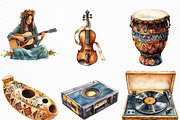 Boho Music Clipart, an Illustration by Craft Nest (Thumbnail 4 of 6)