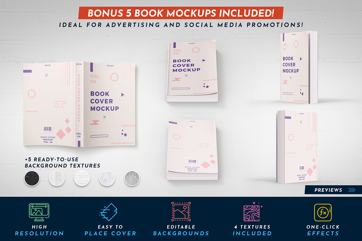 Book Cover Template 50, a Templates & Theme by Digital Goods (Photo 4 of 11)
