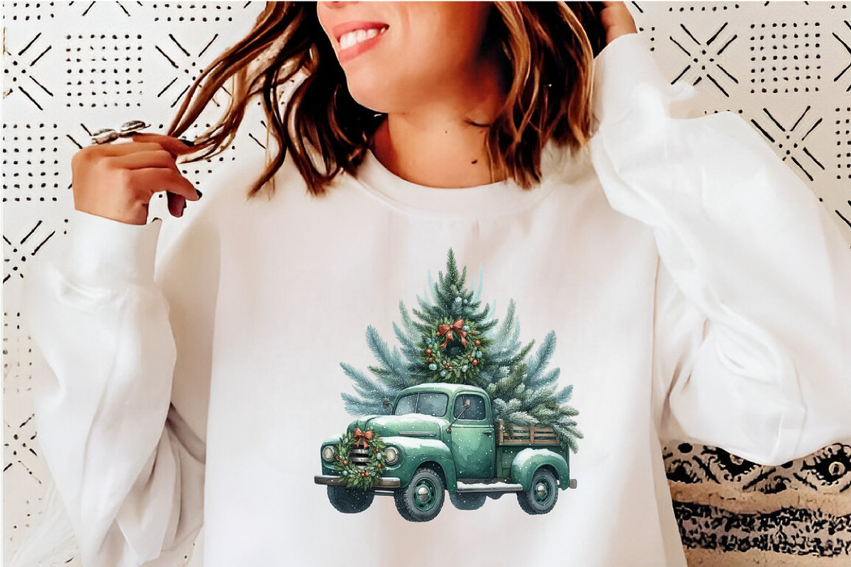 Christmas Trucks Clipart PNG, an Illustration by SinaCreation (Photo 5 of 7)