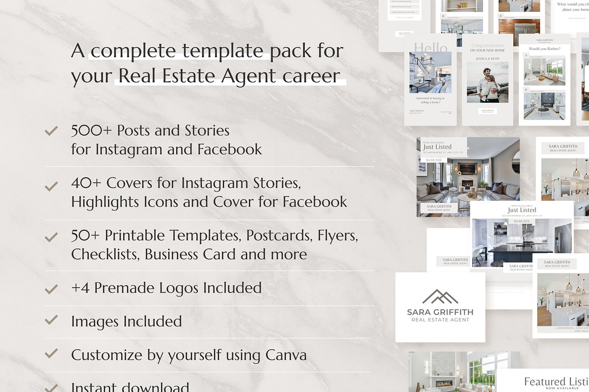 Bundle for Real Estate Marketing, a Social Media Template by Modo Design Studio (Photo 2 of 9)