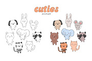 Cuties animals patterns collection, a Pattern Graphic by K.SweeTheArt (Thumbnail 2 of 14)