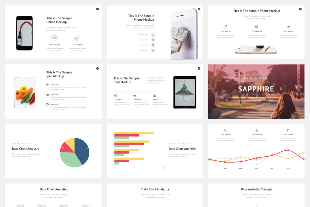 Saphhire Minimal PowerPoint, a Presentation Template by Graphicslide (Photo 6 of 7)