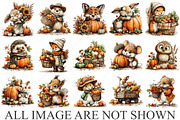 Whimsical Thanksgiving Clipart PNG, a Seasonal Illustration by Canvas Craft (Thumbnail 4 of 10)