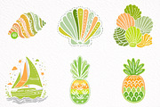 Watercolor Summer Vibe Clipart, an Illustration by DreamArtGraphic (Thumbnail 5 of 8)