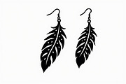 Leaf Earring Silhouette Bundle, an Object Graphic by balal (Thumbnail 9 of 15)
