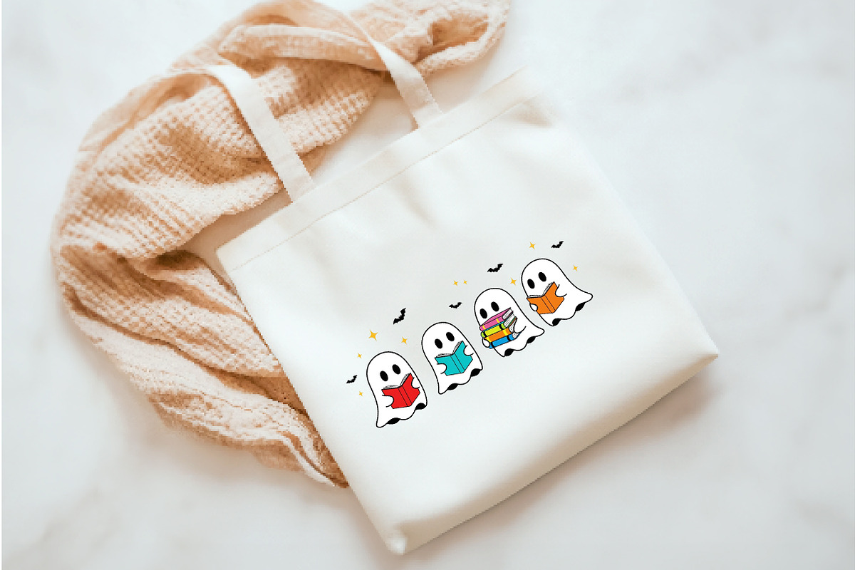 Ghost Reading Books Png, an Illustration by Watercolor design (Photo 3 of 3)