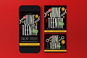 Black Quirky Juneteenth Flyer Set, a Flyer Template by graphicook (Thumbnail 3 of 3)