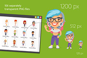 100 Casually Dressed Characters, an Education Illustration by Voysla's Shop (Thumbnail 2 of 5)