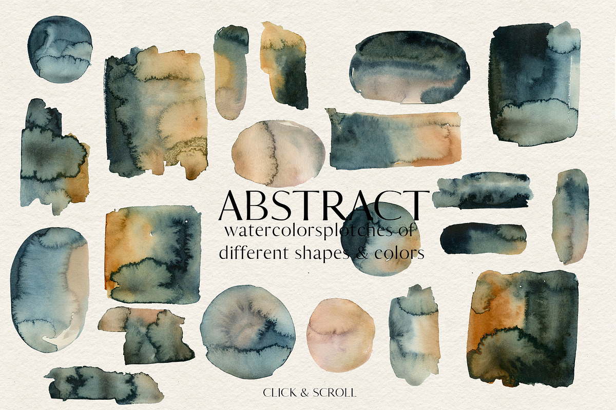 Abstract Watercolor Splotches PNG, a Decorative Illustration by whiteheartdesign (Photo 13 of 15)
