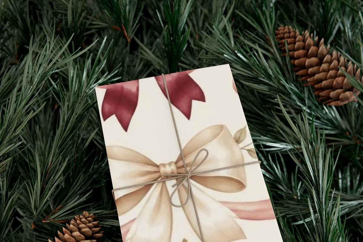 Vintage Bow Seamless Pattern, a Pattern Graphic by elfy creative (Photo 4 of 7)