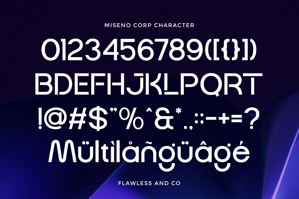 Miseno - Corporate Sans Serif Font, a Sans Serif Font by Flawless And Co (Photo 9 of 10)