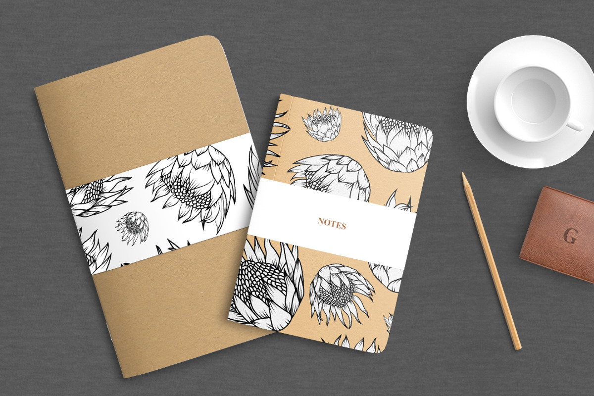 Beautiful seamless Protea pattern, a Pattern Graphic by Etienne & Yolandi Outram (Photo 5 of 5)