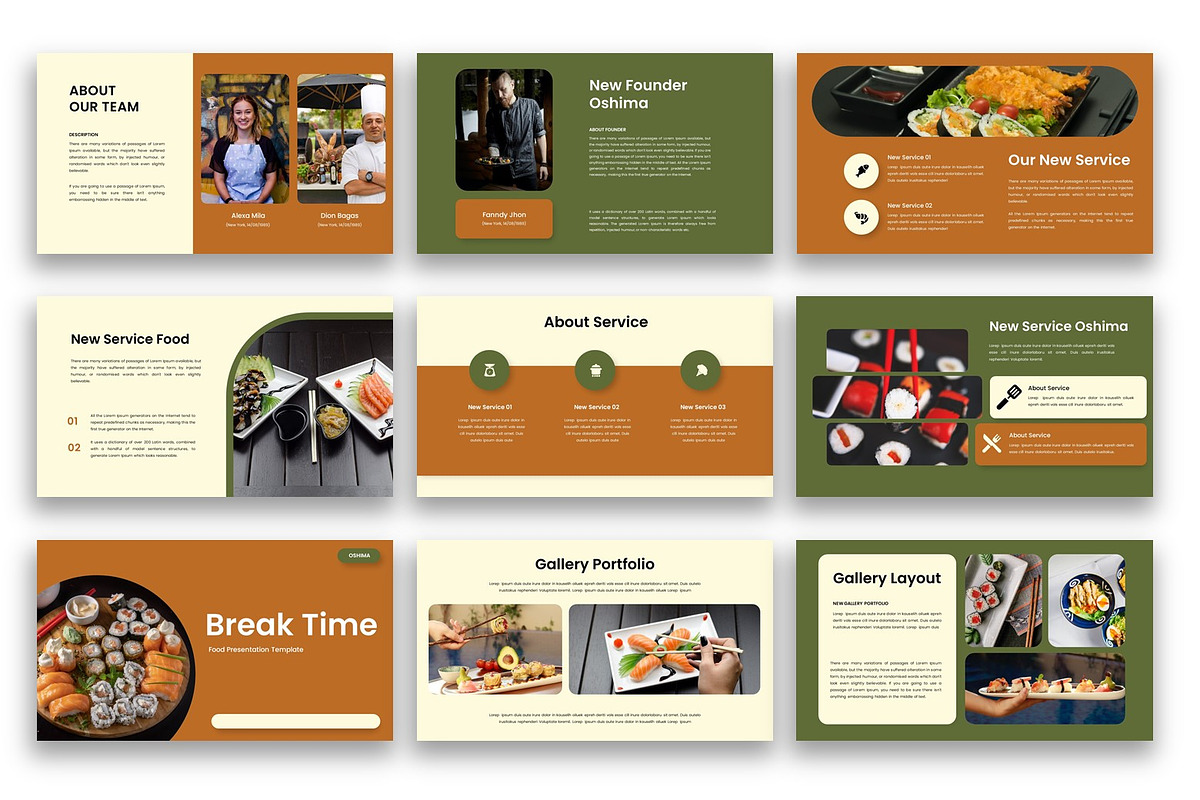 Oshima– Food PowerPoint Template, a Presentation Template by kreatifreya (Photo 2 of 4)