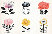 Abstract Flower Clipart Bundle, an Illustration by DreamCafeArt (Thumbnail 7 of 8)