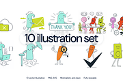 10 Fun Character Illustration, an Illustration by Spojeeto Devices Mockups (Thumbnail 1 of 3)