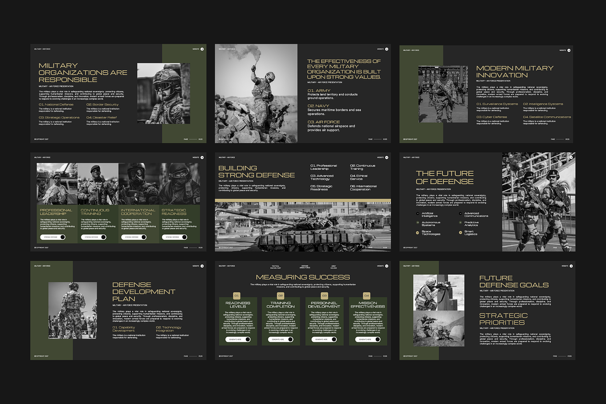 Forca - Military PowerPoint Template, a Presentation Template by ...