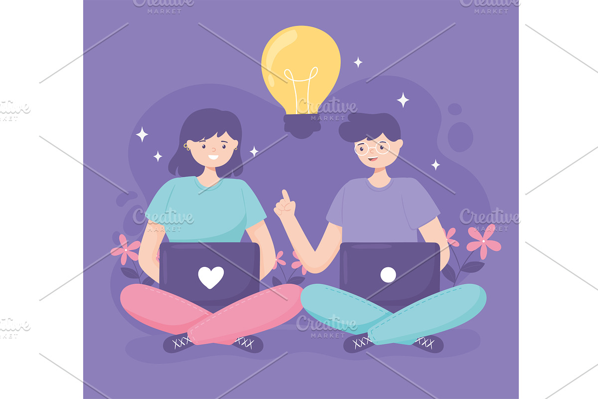 people together working, a Person Illustration by studiogstock