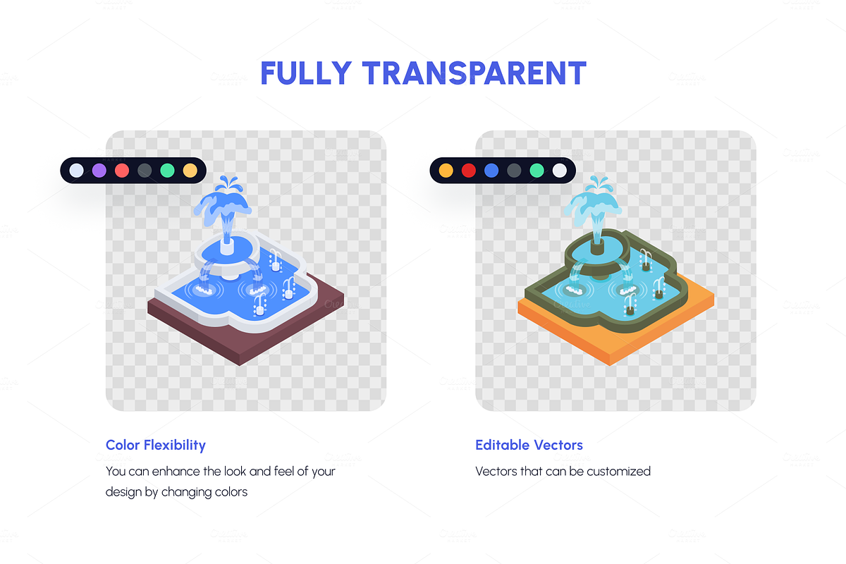 Animated Isometric Fountain Icons, a Duotone Icon by Vectors Market (Photo 3 of 9)