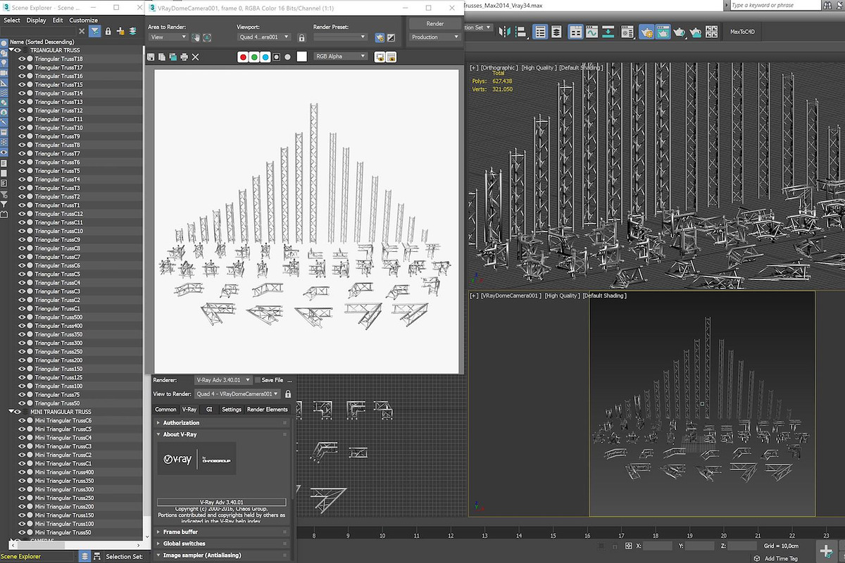 Trusses Collection - 129 PCS Modular, a Furniture 3D Model by akerStudio (Photo 18 of 88)