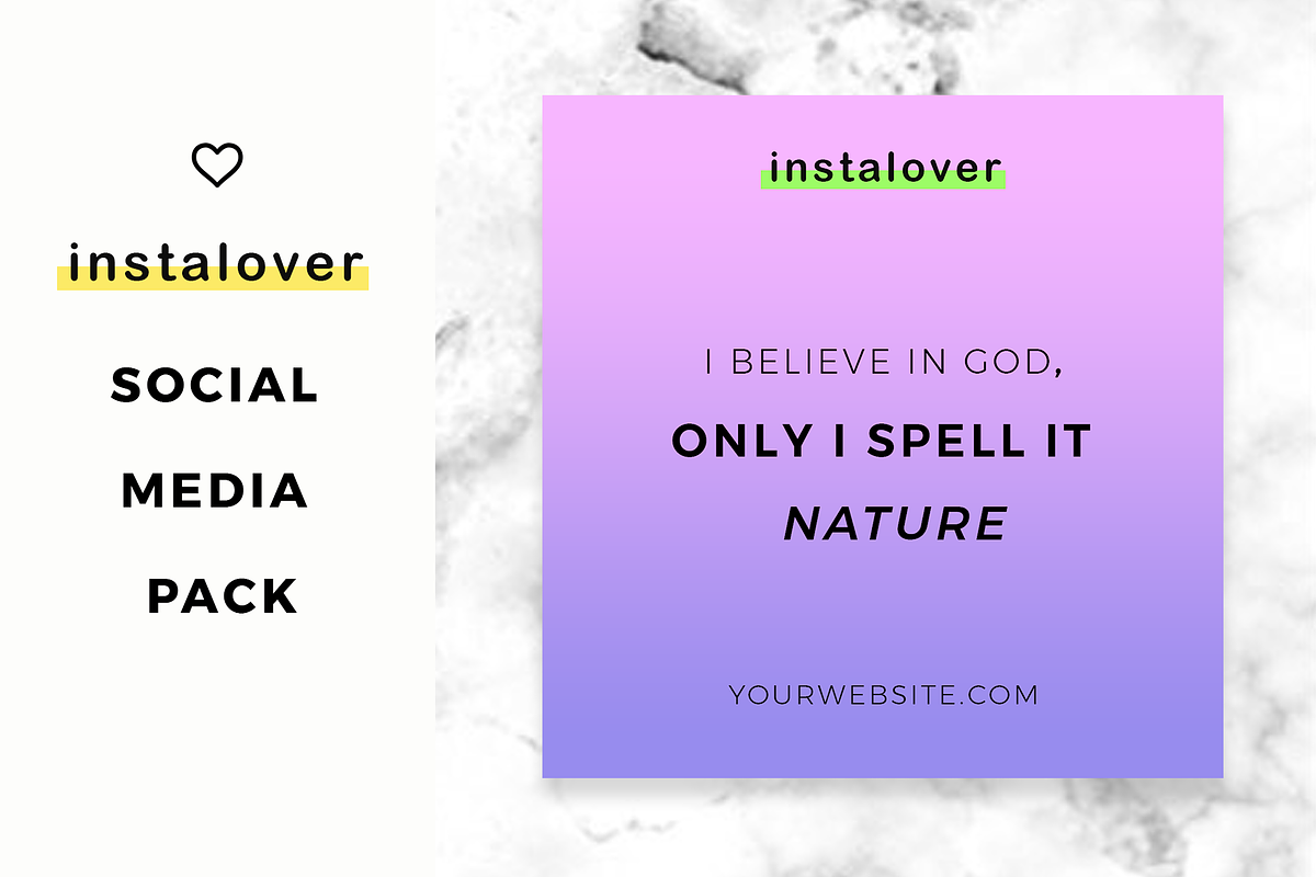 Instalover Instagram SocialMediaPack, a Social Media Template by RedRiver Studio (Photo 6 of 8)