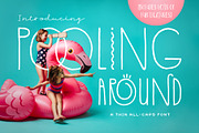 Pooling Around Font, a Sans Serif Font by Denise Chandler (Thumbnail 1 of 7)