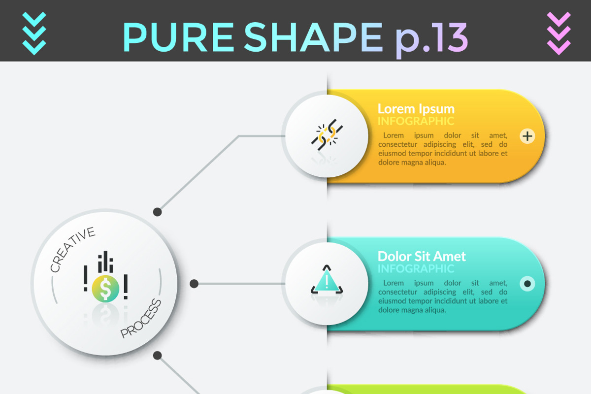 Pure Shape Infographic Bundle, a Presentation Template by Andrew Kras Design (Photo 5 of 26)