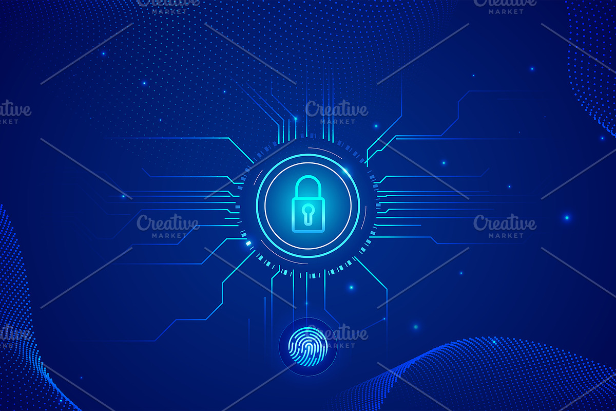 Cyber Security Vector Background, a Background Graphic by rpdesignstudio