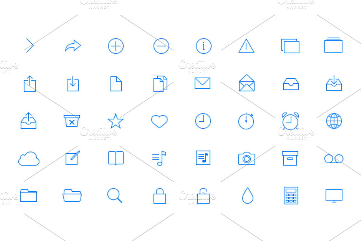Ultra-thin Vector Icons, an Icon by Medialoot